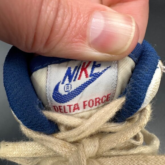 1987 Nike Delta Force Toddler Baby Shoes Blue High Top Sneakers Size 4 READ Vtg - Picture 8 of 15
